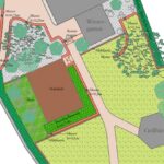 gartenumgestaltung plan konzept terrasse sitzpläetze mauern
